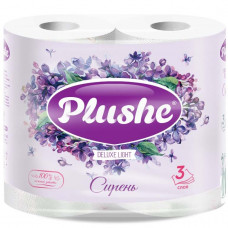 Туалетная бумага Plushe Deluxe Light Сирень 3сл 4шт