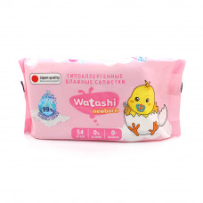 Салфетки детские влажные Watashi 0+ big-pack 54шт