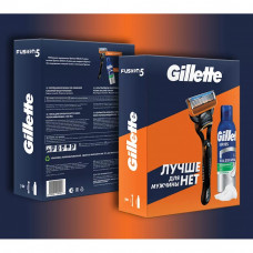 Набор Gillette Бритва Fusion/2кассеты/Гель д/бритья 200мл